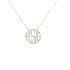 Custom Block Monogram Initials Necklace - Dainty Monogram Necklace - Custom Monogram Necklace - Personalized Initials Necklace