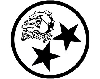 Black and White Bulldogs Tri Star