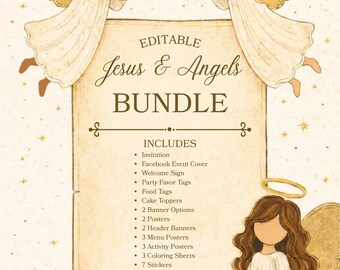 Jesus and Angels Editable Canva Bundle