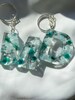 Resin letters keychain transparent with color and flowers / synthetic resin pendant / epodex / birthday / gift idea 