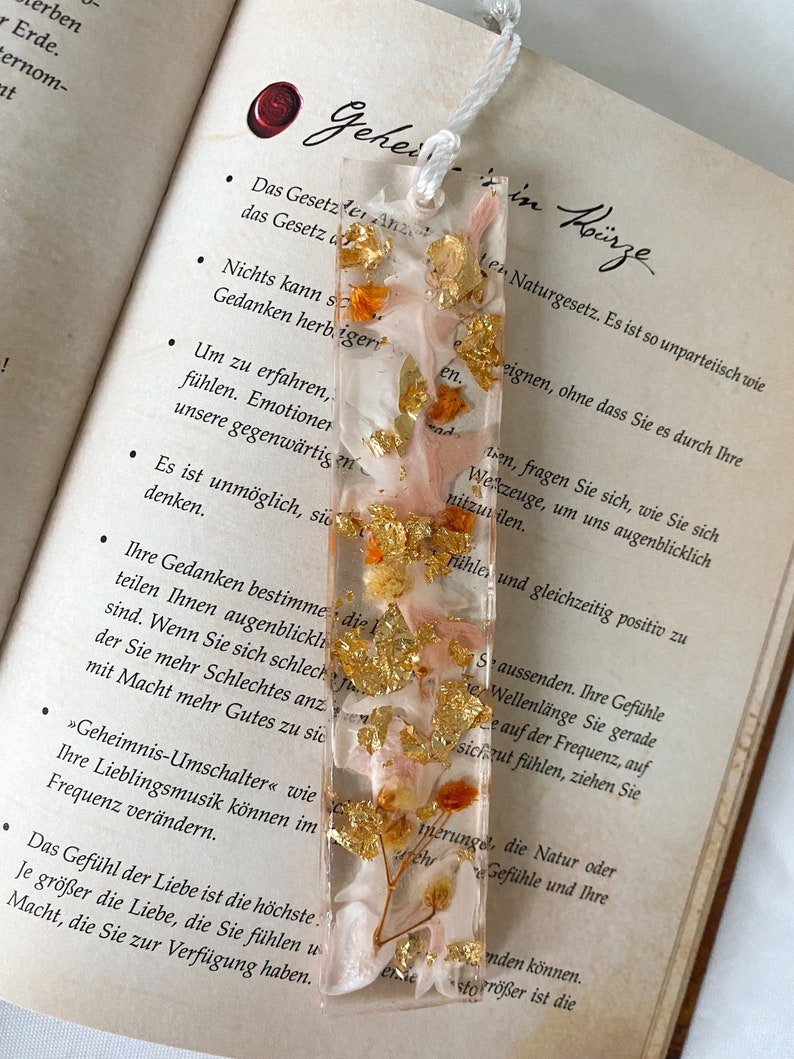 Lesezeichen aus Resin personalisierte Lesezeichen Bookmark Buchzubehör Geschenkideen Geburtstagsgeschenk Bild 5