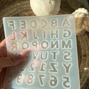 Silicone mold epoxy resin mini letters/ new keychain mold for mini letters/ resin mold