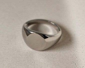 Anillo de sello unisex de plata