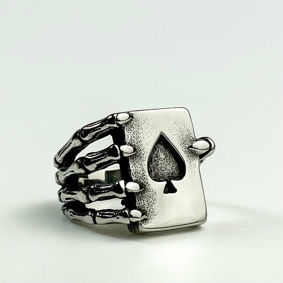 Buy Skeleton Hand Ring Sterling Silver, Skull Hand Ring Sterling Silver,  Biker Ring Sterling Silver, Punk Rings 925 Sterling Silver, Band Ring  Online in India - Etsy