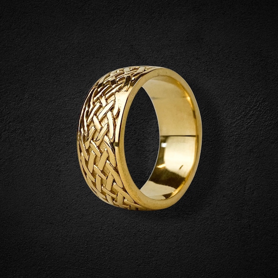 Knoop gouden ring heren gouden ring gouden - Etsy Nederland
