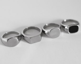 Signet Rings For Men - Silver Signet Rings For Him