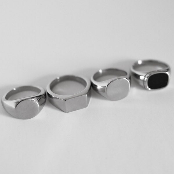 Signet Rings For Men - Silver Signet Rings For Him