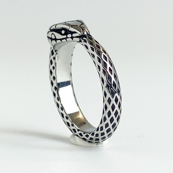 Mens Silver Snake Ring, Snake Ring, Man Ring, Male Ring, Mens Ring, Ring For Men, Silver Ring, Stainless Steel Ring, Silver Snake Ring