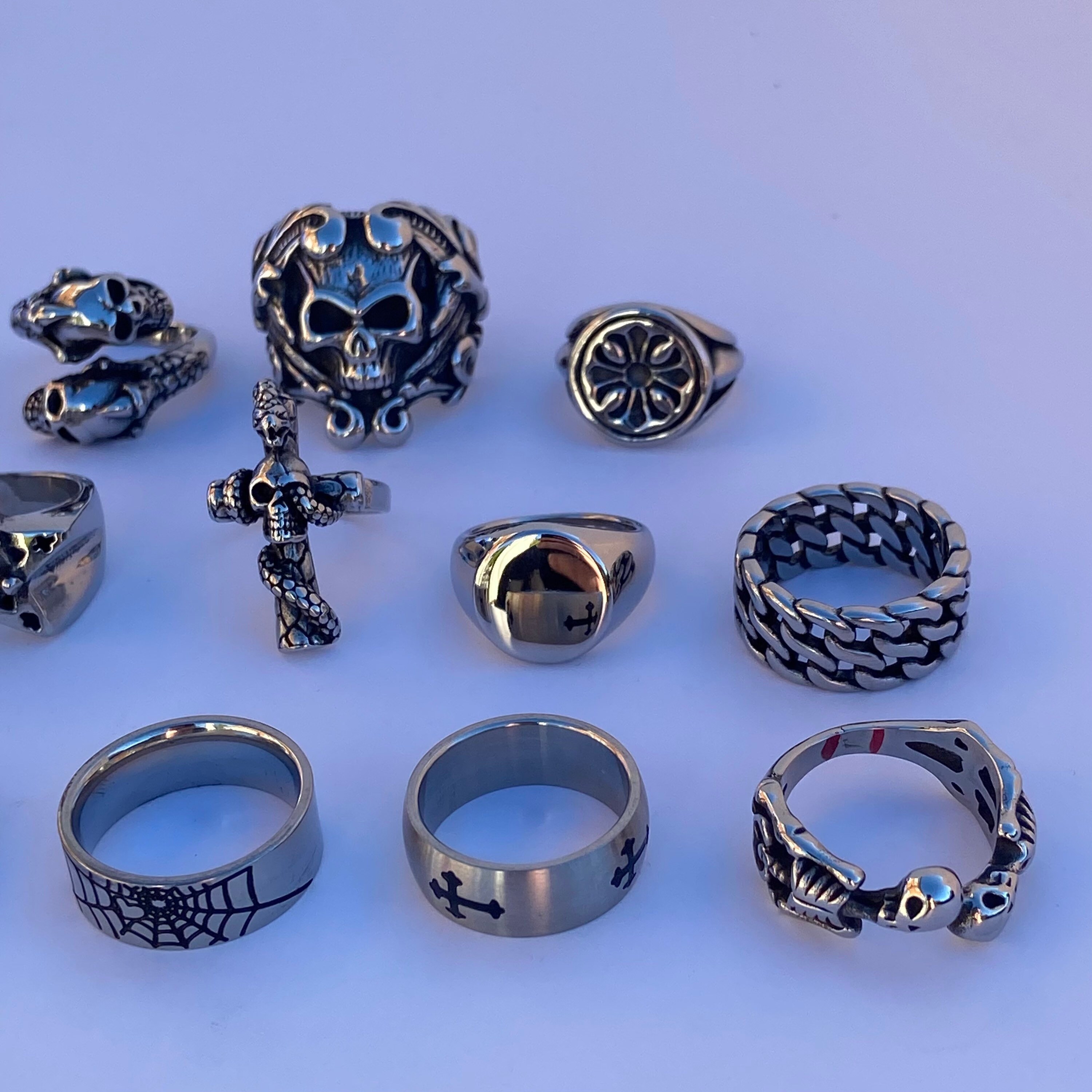 Gothic Rings Skull Ring for Men and Women Unisex Punk Gothic Etsy UK