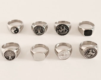 Mens Signet Rings - Silver Signet Rings For Men