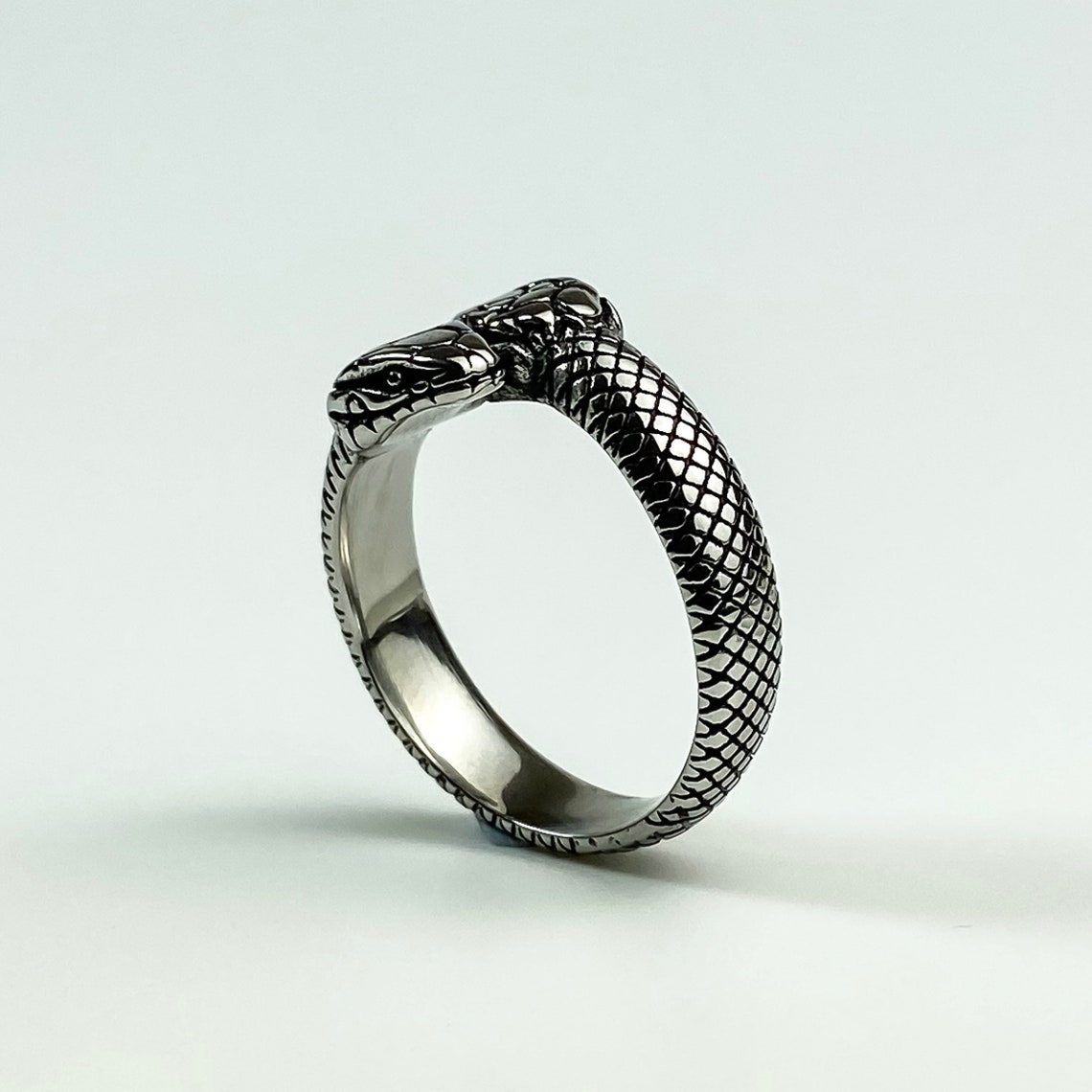 Mens Snake Ring Silver Snake Ring Mens Snake Ring Man Ring Etsy