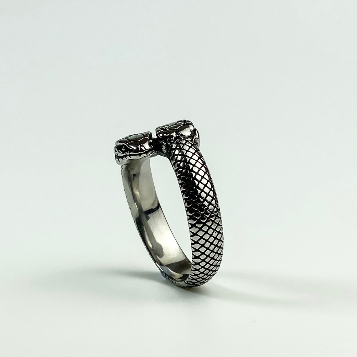 Mens Snake Ring Silver Snake Ring Mens Snake Ring Man Ring Etsy