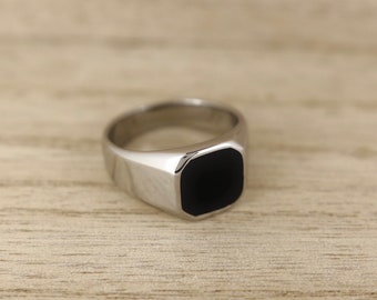 Silver Onyx Signet For Men