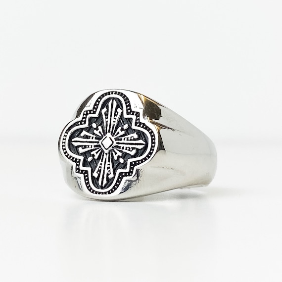 Mens signet store ring etsy