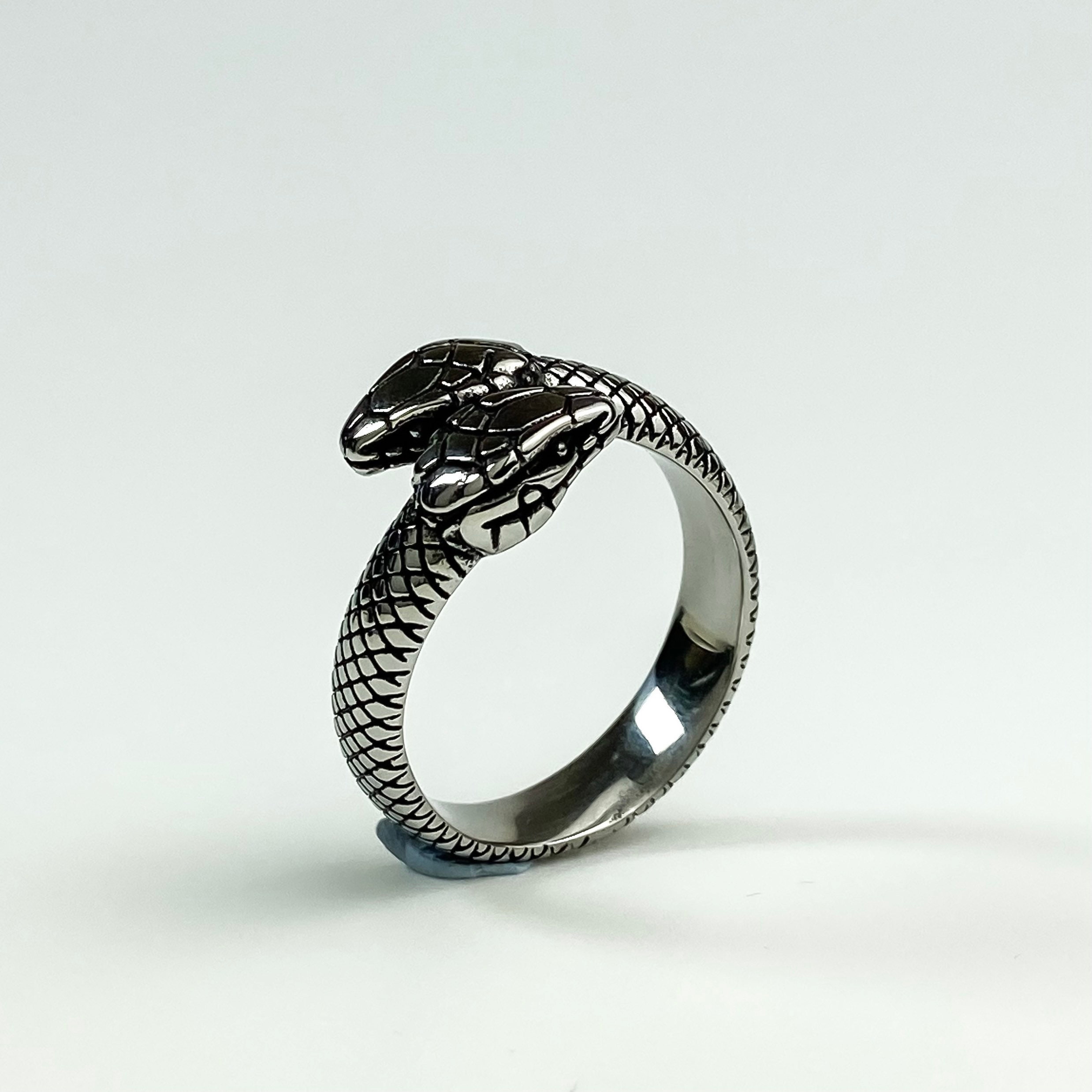 Mens Snake Ring Silver Snake Ring Mens Snake Ring Man Ring Etsy