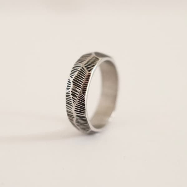 Engraved Ring - Mens Engraved Band Ring