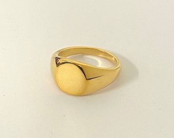 Gold Signet, Unisex Signet Ring, Gold Signet For Her, Ring For Him