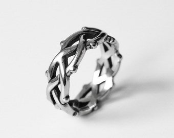 Thorns Ring For Men, Thorn Style Spike Punk Band Ring For Men