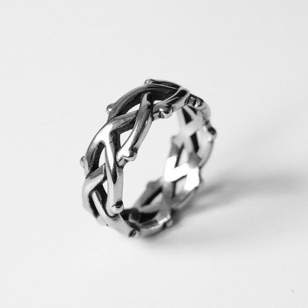 Thorns Ring For Men, Thorn Style Spike Punk Band Ring For Men