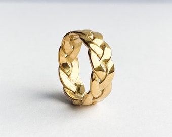 Mens Gold Rope Ring | Etsy