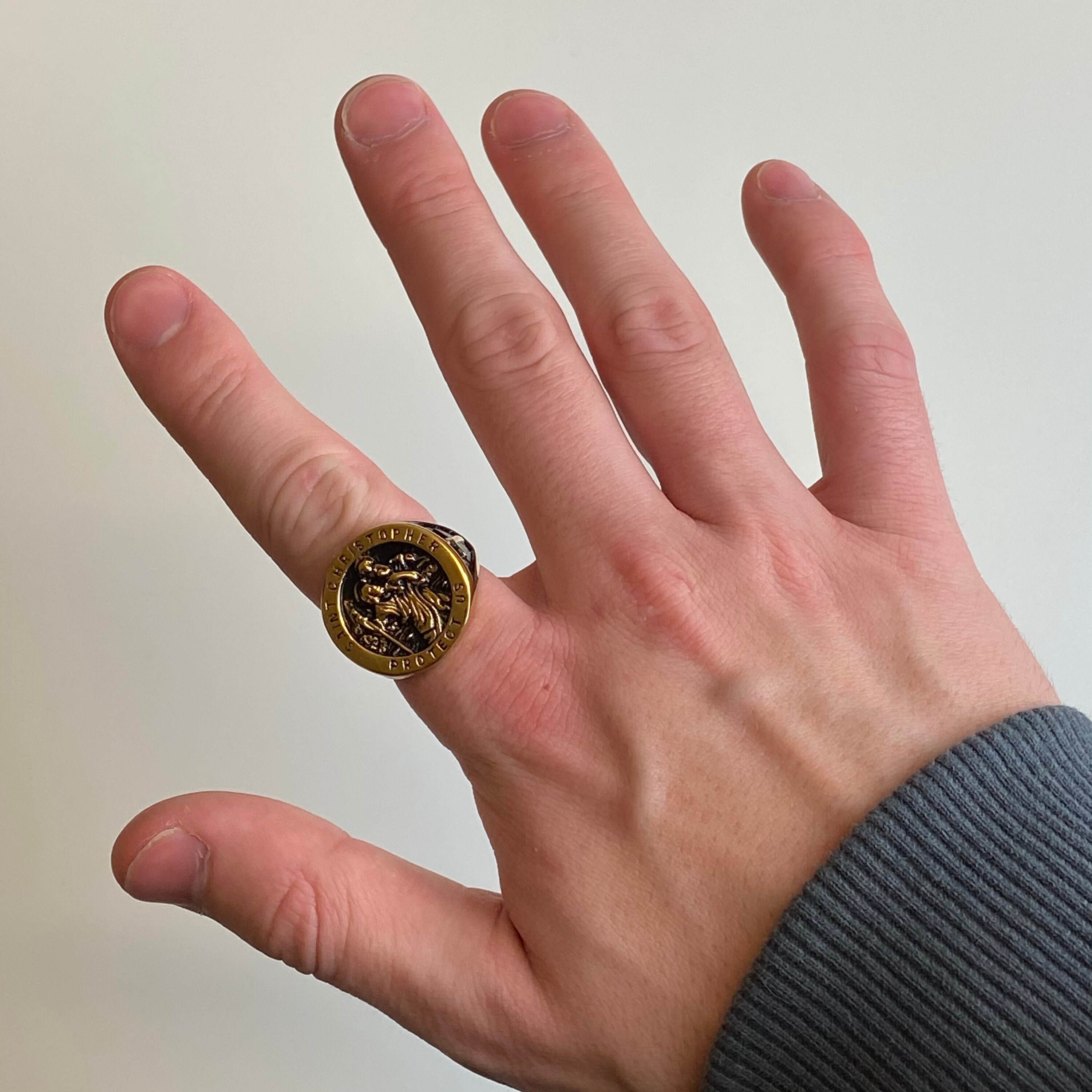 18K Gold Plated Ring man Ring Men Ring Gold Ring Etsy