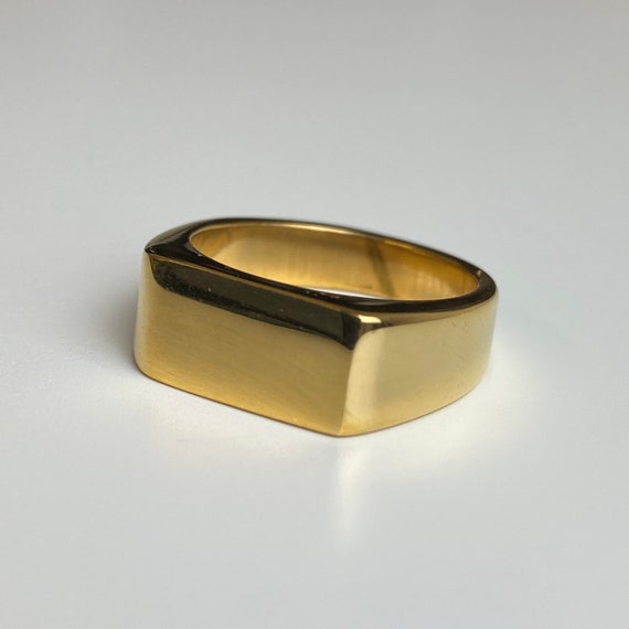 Coin Ring Big Men's Ring Signed Ring Monogram 18K Gold Diamonds - Etsy |  Gold coin ring, Rings for men, Coin ring