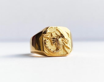 18k gold scorpion ring deals