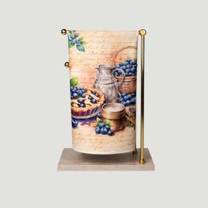 Blaubeer-Geschirrtuch, Vintage Backtuch Geschirrtuch, Cottagecore Küchendekoration, Blaubeerkuchen-Geschirrtuch, Muttertagsgeschenk