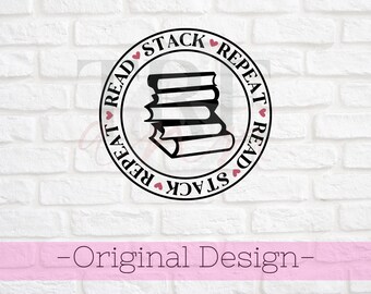 Read Stack Repeat svg - Reading svg - Book Stack svg - Read svg - Read png - Book Stack png - Book Lover svg - Books svg - png - Read books