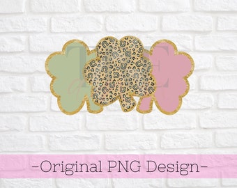 Shamrock png - St. Patrick's Day png - Leopard print png - St. Paddy's Day png - St. Patrick png - Leopard Print png - Sublimation png -