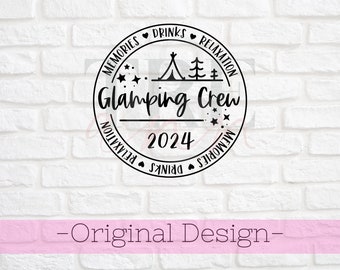 Glamping svg -Glamping Crew svg - Girls Trip svg - Girls Camping Trip svg - Glamping Shirt svg - Camping Shirt svg - Glamping Crew Shirt svg