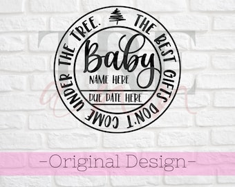 Pregnancy Announcement svg - Christmas Pregnancy Announcement svg - Ornament svg - Baby Announcement svg - We&#39;re Pregnant Christmas svg