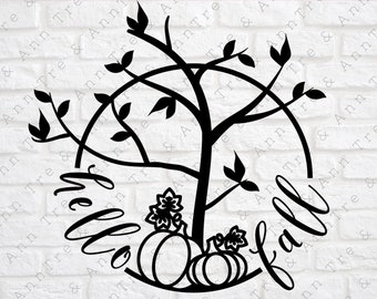 Fall svg- Hello Fall svg- Fall Vibes svg- Fall lover svg- Fall decor svg- Fall Design svg- Fall T shirt svg- Fall T-Shirt svg- Fall Sign svg
