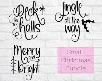 Christmas svg - Christmas Bundle svg - Christmas Quote svg - Deck the Halls svg - Merry and Bright svg - Jingle all the Way svg - Bundle svg