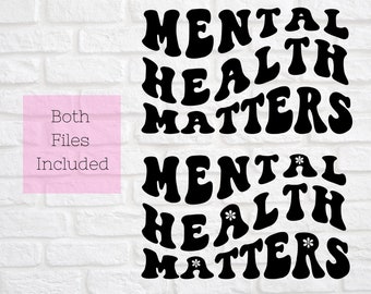 Mental Health Matters svg - Retro Mental Health Matters svg - Mental Health svg - Wavy Text svg - Wavy Retro Text svg - Self Care svg -