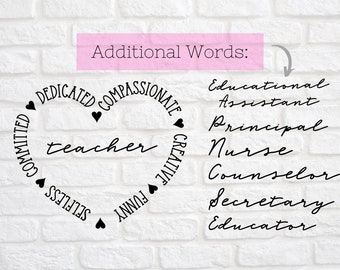 Teacher svg - Teacher Gift svg - Teacher Digital Cut File - Teacher shirt svg - Teacher Life svg - Teacher Heart svg - Teacher Mug svg dxf