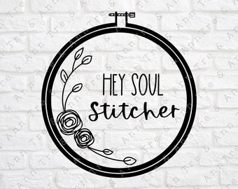 Bordado SVG - Bordado a mano SVG - Bordado Hoop SVG - Soul Stitcher svg - archivo de corte digital - sala de arte svg - sala de artesanía svg - svg