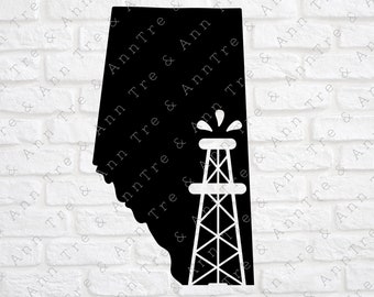 Alberta SVG - Alberta Oil SVG - Alberta Oilfield SVG - Alberta Canada svg - Canadian Oil svg - Canada Oil svg - Alberta Province svg