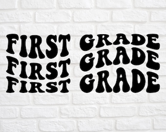 First Grade svg - First Grade Retro svg - Grade One svg - Back to School svg - Retro Back to School svg -First Grade png- Back to School png