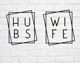 Wedding svg - Husband and Wife Shirts svg - Wedding Shirts svg - Husband and wife svg - Newlyweds svg - Newlyweds Shirt svg - dxf png epse