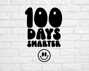 100 días más inteligente svg - 100 días de escuela camiseta svg - 100 días svg - 100.º día svg - 100 días de escuela retro svg - 100 svg - Estudiante svg
