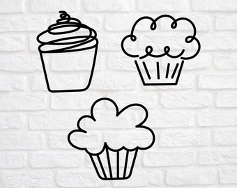 Cupcakes svg - Cupcake svg - Muffin svg - Muffins svg - Baking svg - Bake svg - Baker svg - Kitchen svg - digital cut file - svg dxf png eps