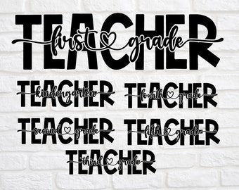 Teacher svg - Teacher SVG Design - Back to School svg - Educator svg - Teacher Shirt svg - First Grade svg - Second grade svg - Third svg