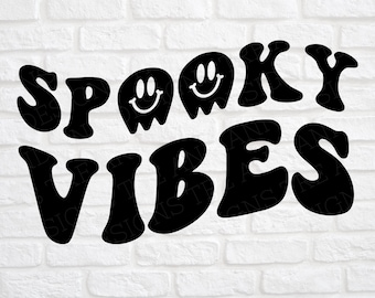 Spooky Vibes svg - Retro Spooky Vibes svg - Spooky svg - Halloween svg - Retro Halloween svg - October svg - Ghost svg - Spooky Vibes png