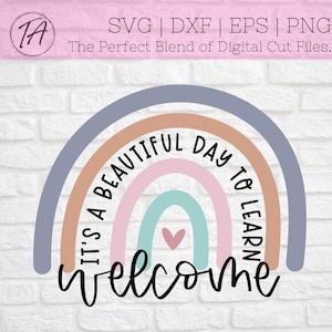 Ein schöner Tag zum Lernen - Klassenzimmer Schild svg - Klassenzimmer Willkommensschild svg - Klassenzimmer Deko svg - Boho Klassenzimmer Deko svg - Lehrer