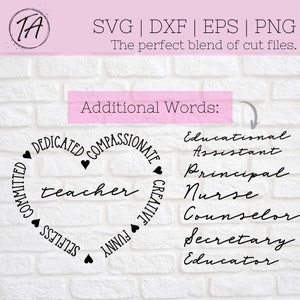 Teacher svg - Teacher Gift svg - Teacher Digital Cut File - Teacher shirt svg - Teacher Life svg - Teacher Heart svg - Teacher Mug svg dxf