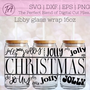 Jolly Christmas svg- Jolly svg- Christmas svg- Christmas 2022 svg- Libby Glass Wrap svg- Libby Glass svg- Christmas Design svg- Xmas svg