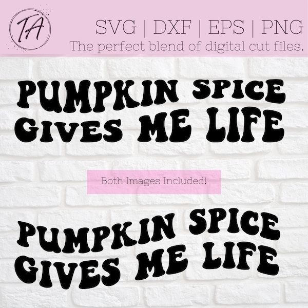 Pumpkin Spice Gives Me Life svg - Pumpkin Spice svg - Fall svg - Retro Fall svg - Retro Pumpkin Spice svg - Pumpkin Spica Latte svg