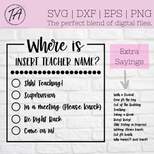 Classroom svg - Classroom Sign svg - Where is svg - Classroom Door svg - Personalized Teacher Sign svg - Teacher Sign svg - Class Sign svg