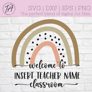 Classroom Welcome Sign svg - Customizable Classroom svg - Custom Welcome Sign svg - Rainbow Classroom svg - Rainbow svg - Rainbow Theme svg